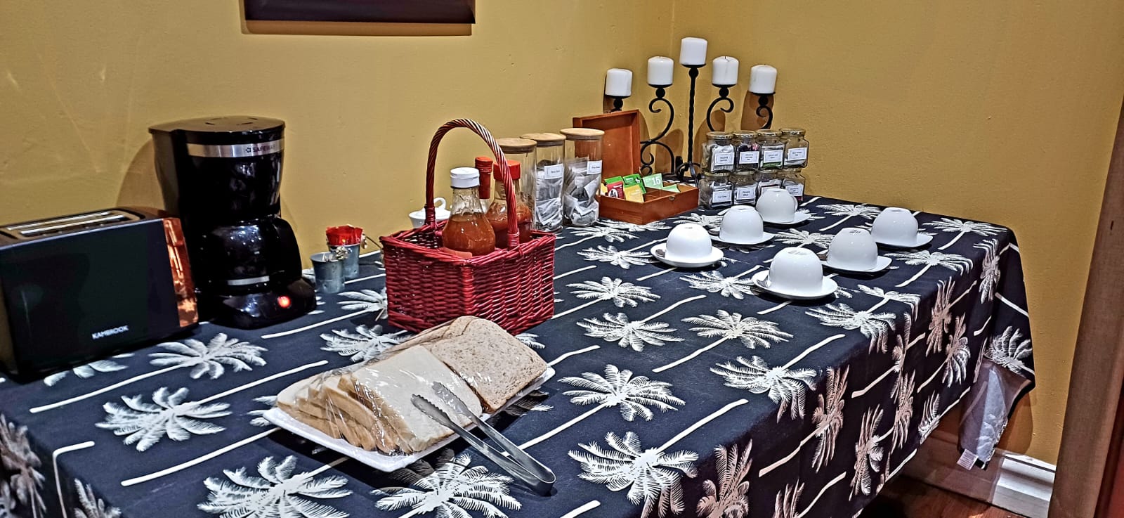 Breakfast spread at the lodge
